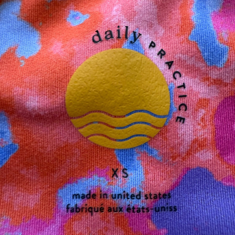 DAILY PRACTICE by Anthropologie Bright Colorful Pink Printed Leggings Size XS - Picture 2 of 13